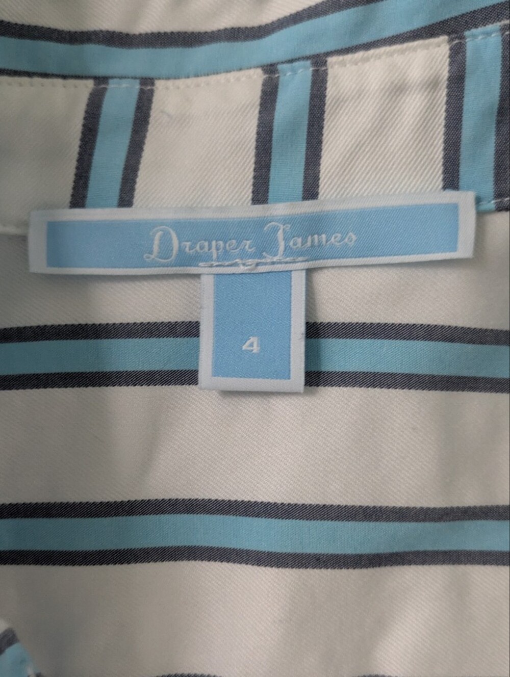 Draper James Striped Shirt Dress, Sz 4 - Picture 5 of 5